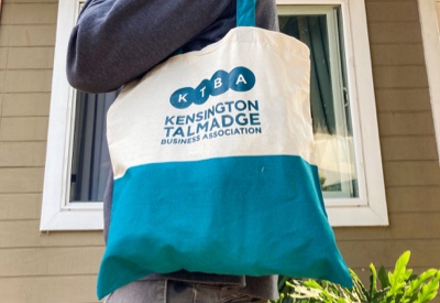 reusable tote with KTBA logo
